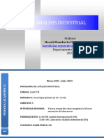 Analisis Industrial: Harold Humberto Díaz Segura, M.SC