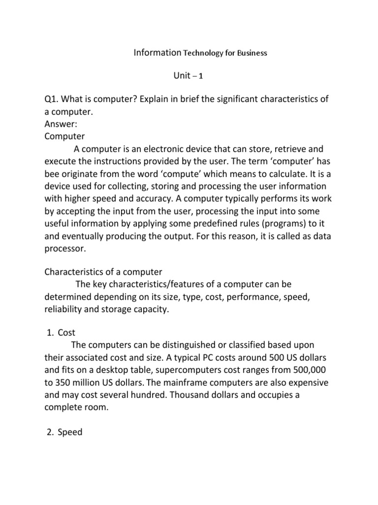 Characteristics and Overview of Computers | PDF | Read Only Memory | Dvd