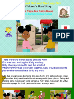 The Diligent Girl and the Lazy Girl - A Moral Story for Children (Eng & Malay)