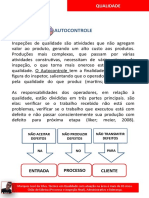 Autocontrole: Entrada Processo Cliente