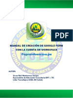 @aprendoencasa - Pe: Manual de Creación de Google Form Con La Cuenta de Workspace