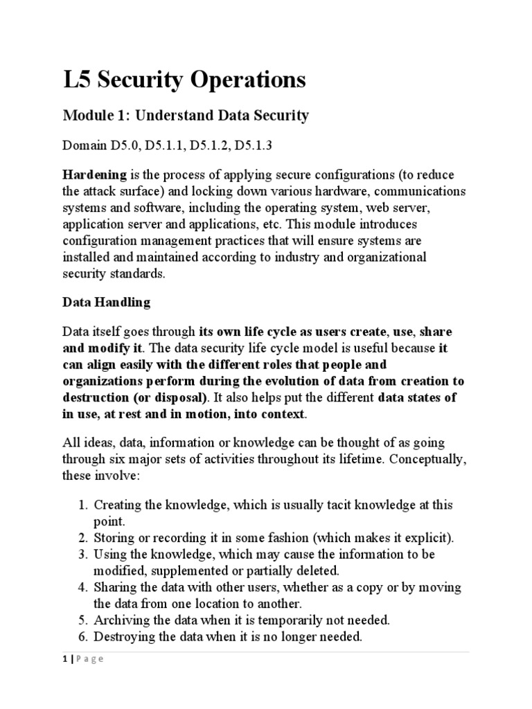 Data Security Lifecycle and Practices | PDF | Information Security ...