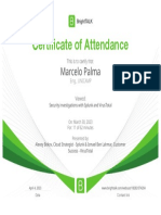 Certificate of Attendance: Marcelo Palma