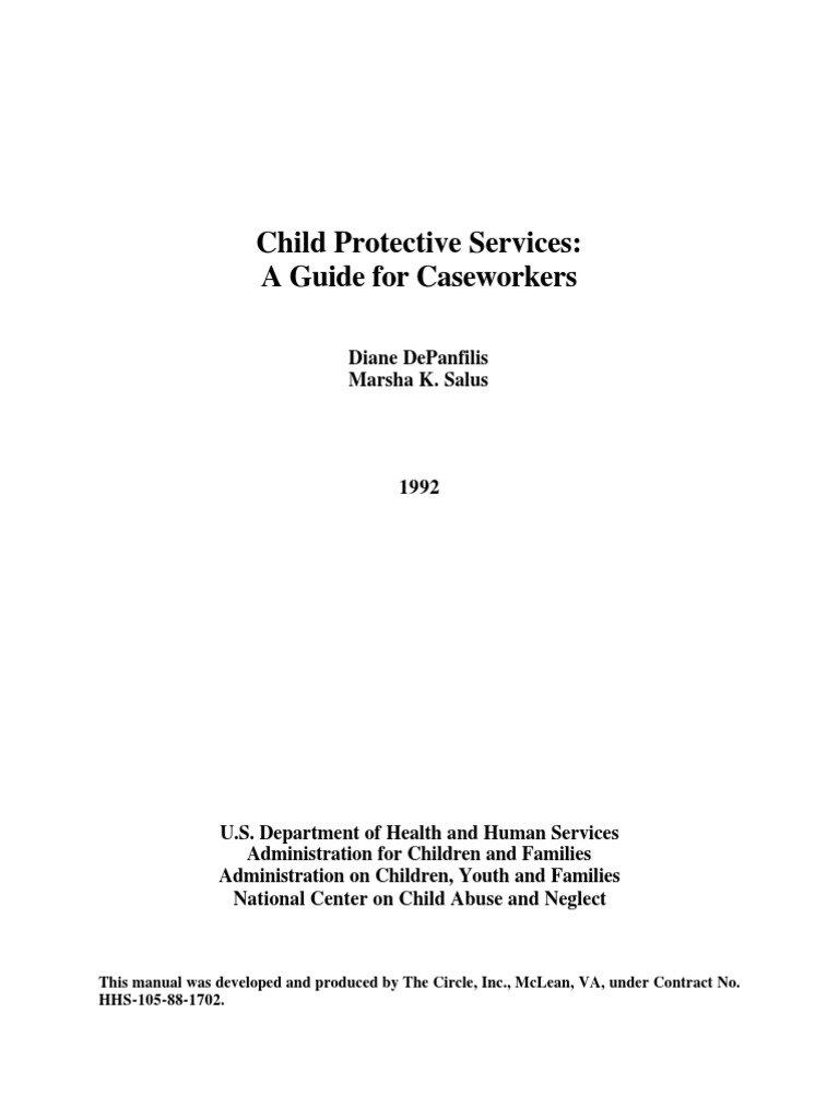 Child Protective Services A Guide For Caseworkers PDF Child Neglect Child Abuse