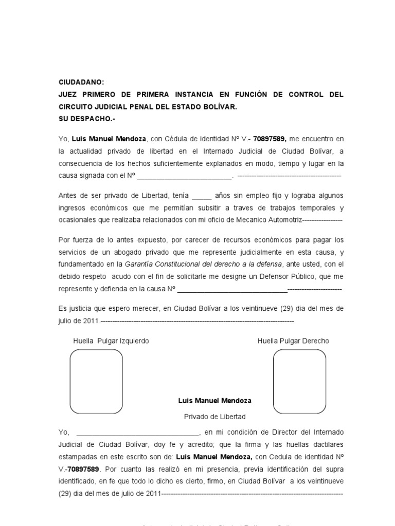 Formato Modelo Ejemplo Solicitud de Nombramiento de 