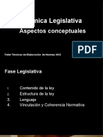 Técnica Legislativa: Aspectos Conceptuales