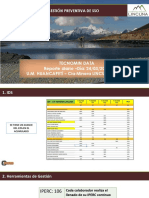 Gestión Preventiva de Sso: Tecnomin Data Reporte Diario - Día: 24/03/2023 U.M. Huancapetí - Cia Minera Lincuna S.A.A
