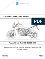 Catalogo Parti Di Ricambio: Pegaso Strada-Trail 650 IE 2005-2009