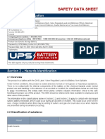 UPSBatteryCenter Battery Safety Data Sheet