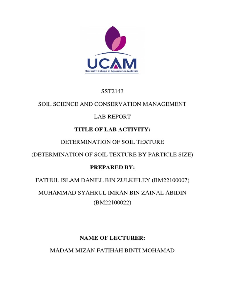 Soil Texture Determination Lab Report | PDF | Natural Materials | Soil ...
