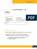 Actividad Calificada - T3 Tarea: I. Datos Informativos