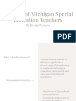 Burnout of Michigan Special Education Teachers