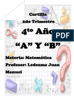 Cartilla 2do Trimestre: 4 Año "A" Y "B"