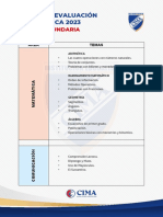 Temarios Evaluación Diagnóstica 2023: 1ro de Secundaria