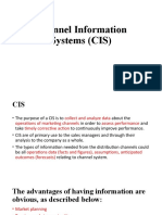 Channel Information Systems (CIS)