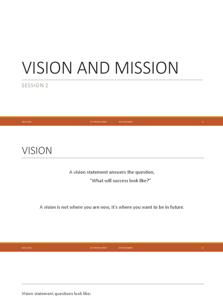 Vision and Mission PDF Goal Employment