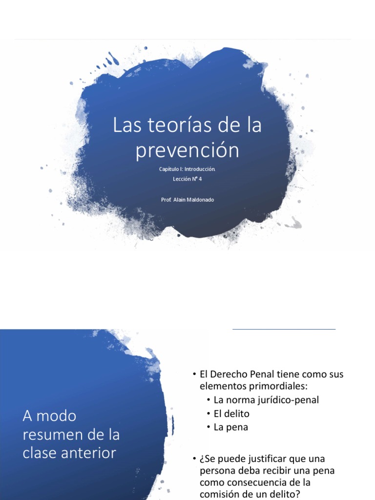 Teorías de la prevención general y especial | PDF | Derecho penal ...