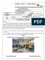 Unidad Educativa "Naranjito": Informe Semanal Del Programa de Participación Estudiantil
