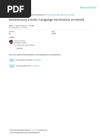 Anniversary Article. Language Motivation Revisited: Applied Linguistics June 2000