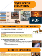 01-Cinetique D'Une Transformation: Theme: Chimie Minerale