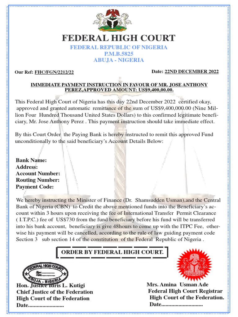federal-high-court-federal-republic-of-nigeria-p-m-b-5825-abuja