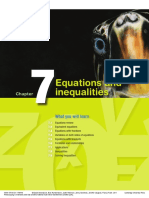 Equations and Inequalities: What You Will Learn