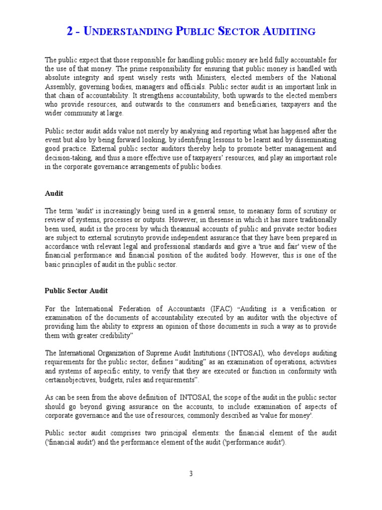Public Sector Auditing Explained | PDF | Audit | Financial Audit