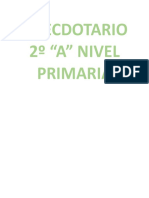 Anecdotario 2º "A" NIVEL Primaria