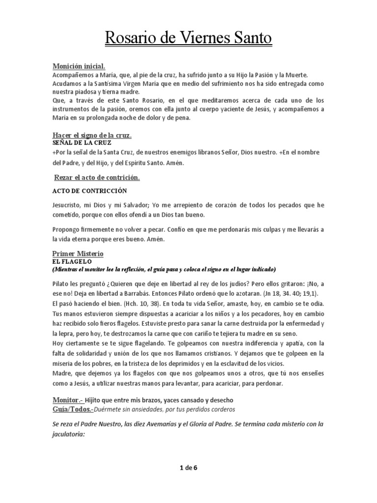 Rosario de Pésame | PDF | María, madre de Jesús | Cristo (título)