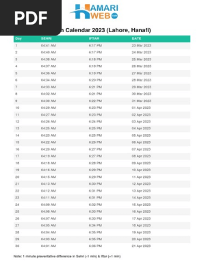 Lahore-ramadan-calendar-2023-Hamariweb