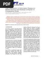 User Satisfaction of Information Display On Mobile Devices and Desktop Computer: A Comparative Study