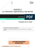 Unidad 2 La Motivación Cognoscitiva y Las Teorías: Clase # 03 Docente: Mg. Cristina Matos Lopez