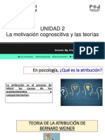 Unidad 2 La Motivación Cognoscitiva y Las Teorías: Clase # 04 Docente: Mg. Cristina Matos Lopez