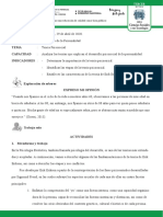 Y Sus Tecnologías Fecha Eje Temático: Desarrollo de La Personalidad Tema Capacidad Indicadores: - Determinar La Importancia de La Teoría Psicosocial