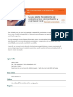 La Voz Como Herramienta de Comunicación: Interpretación y Expresión Vocal