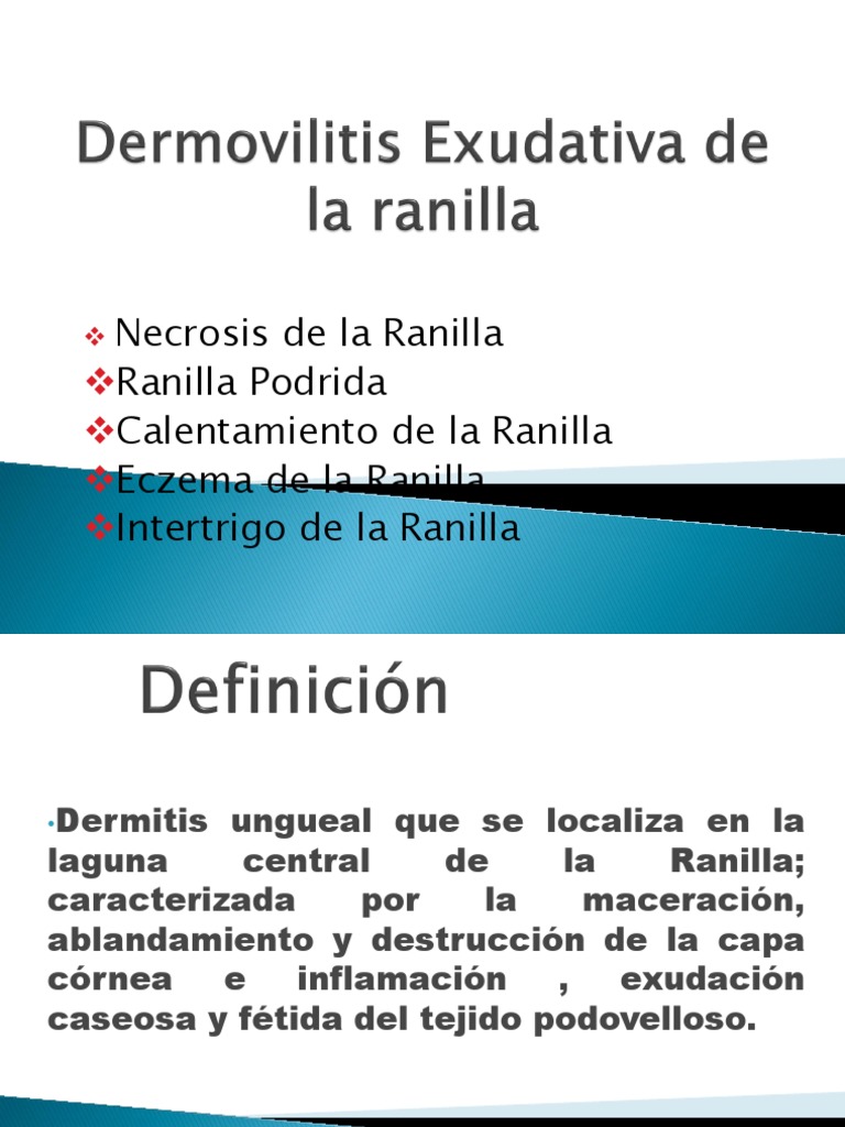 Desmovilitis Exudativa de La Ranilla | PDF