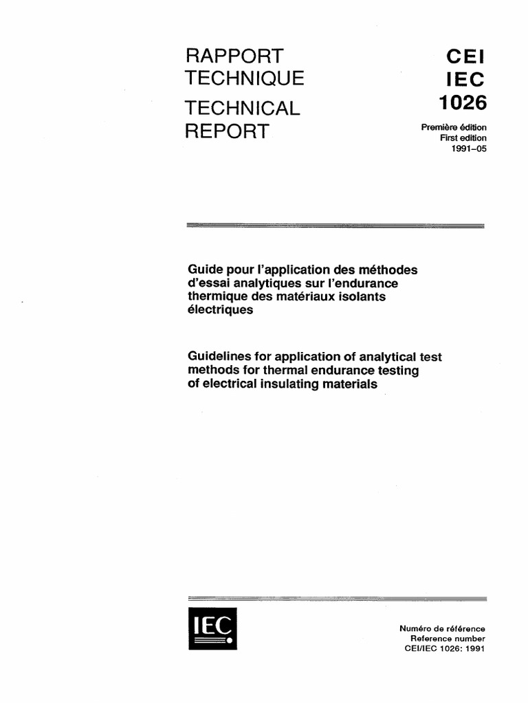 IEC TR 61026-1991 Scan | PDF