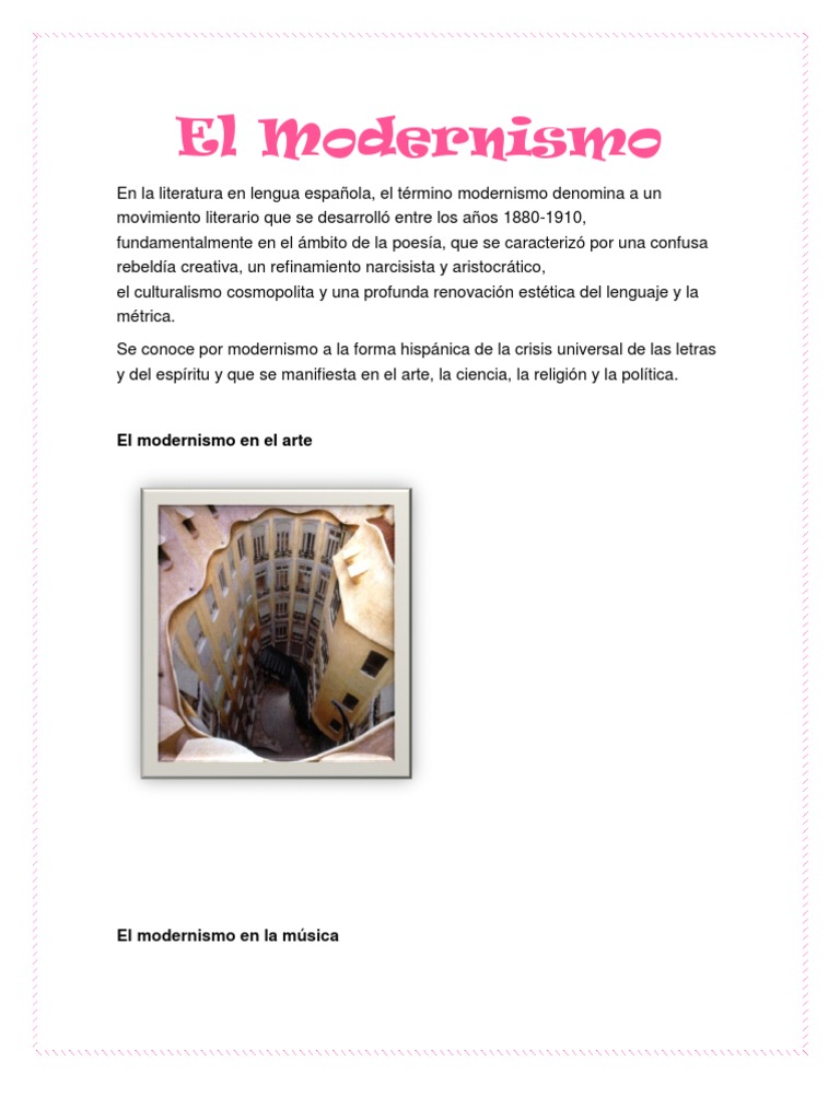 El Modernismo | PDF