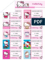 Etiquetas Escolares Hello Kitty para Imprimir Gratis