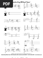 Print Lowercase Formation Chart