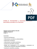Unidad 8: Aromaticidad y Reacciones Sustitución Electrofílica Aromática en El Benceno