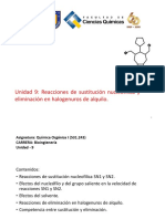 Unidad 9: Reacciones de Sustitución Nucleofílica y Eliminación en Halogenuros de Alquilo