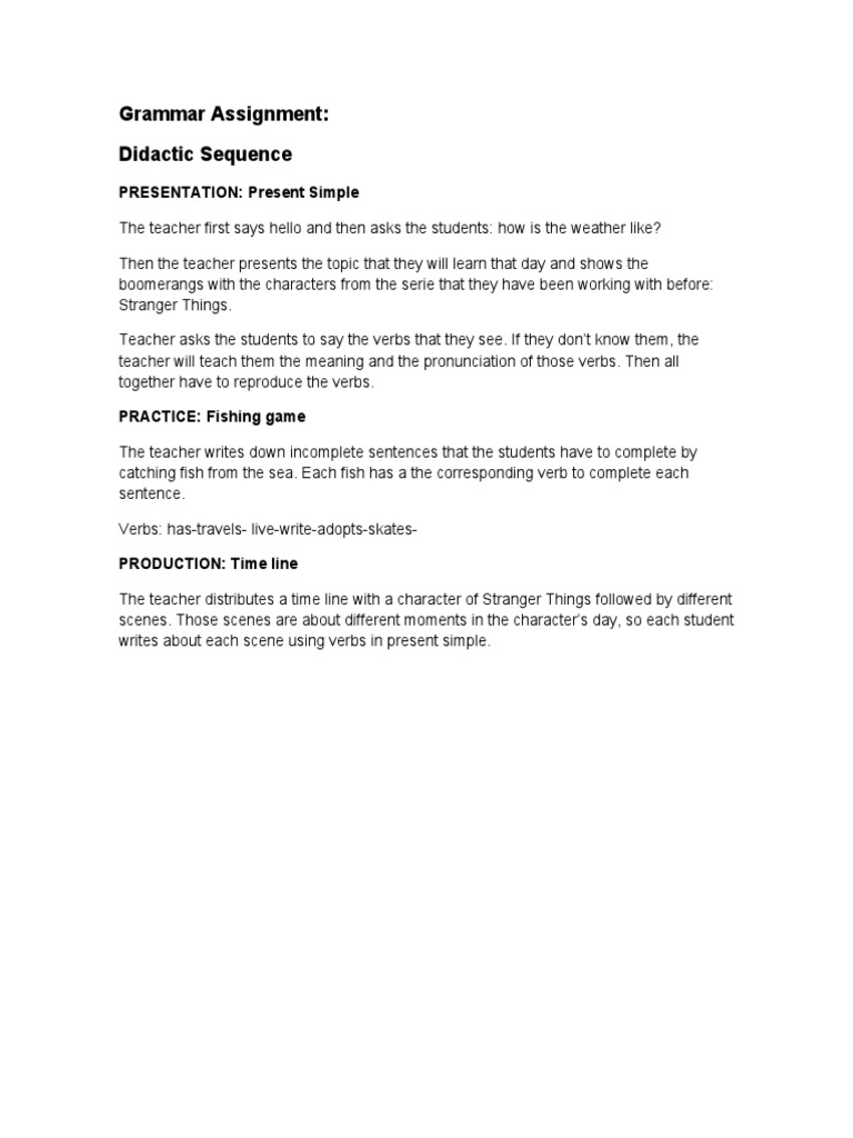 Grammar Assignment n1 | PDF