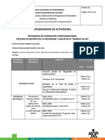 Cronograma Actividades SG SST