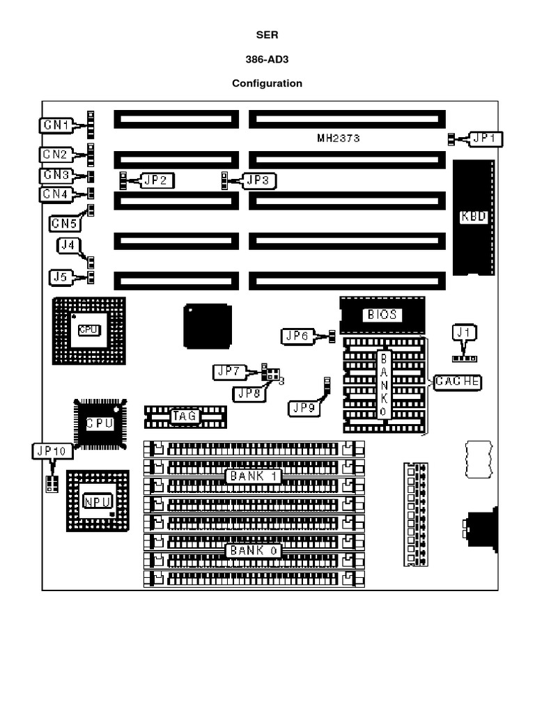 Configuration and specifications of a 386-AD3 motherboard | PDF ...