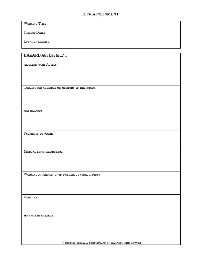 Film Production Risk Assessment Guide | PDF