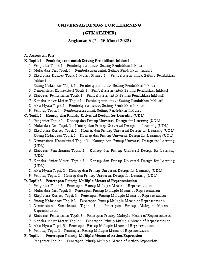 Panduan Universal Design for Learning | PDF