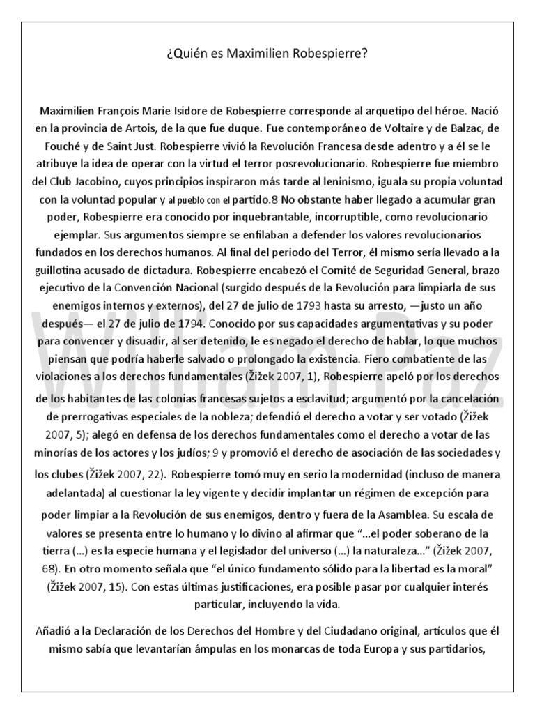 Quién Es Maximilien Robespierre PDF Maximilien Robespierre Reino