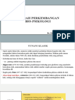 Sejarah Perkembangan Bio-Psikologi