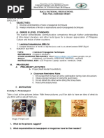 Lesson Plan Cot English 8